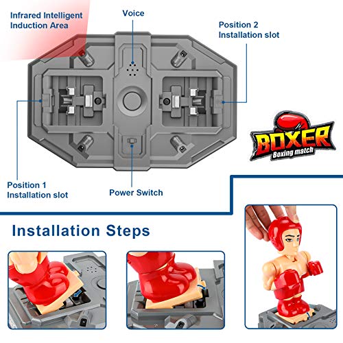 Baztoy Batallas Robot Juguete, Robotica Robot para Niños con Función de Sensor de Infrarrojos y Voz, Boxeo Robot Juguetes Niños 3 4 5 6 7 8 9 10 11 12 13 Años para Regalos Navidad Cumpleaños Juegos