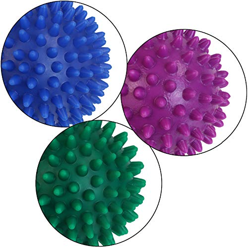 BB Sport Bolas de Masaje Set de 4 con Diferentes Tipos de dureza Pelotas de Masaje con Pinchos BB Sport Bolas de Masaje Set de 4 con Diferentes Tipos de dureza Pelotas de Masaje con Pinchos