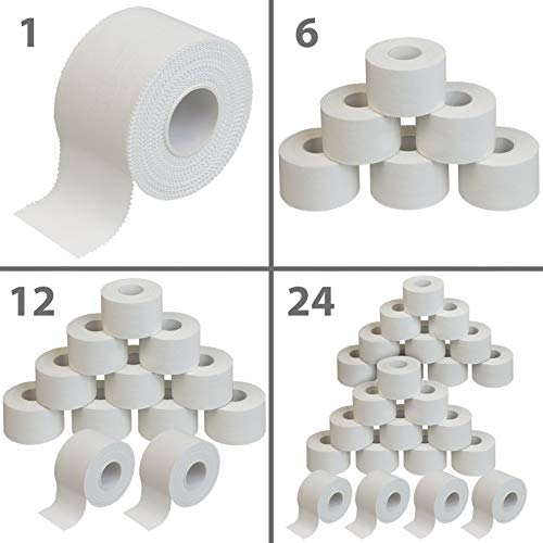 BB Sport Sport Tape 3.8 cm x 10 m Cinta Adhesiva Deportiva Blanco en Diferentes cantidades, Cantidad:1 Rollo