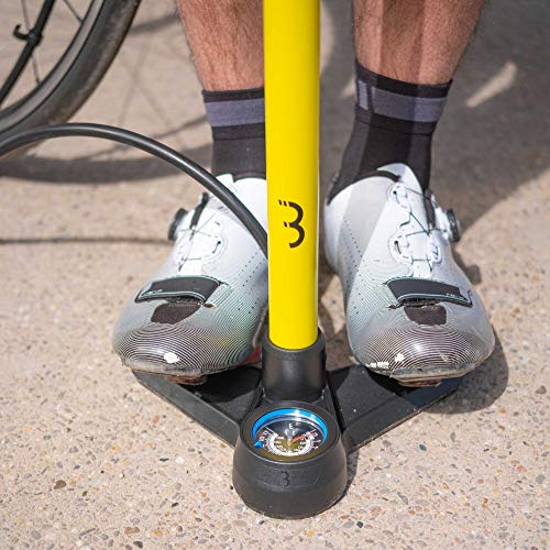 BBB Airboost BFP-21 Bomba Inflador de Pie para Bicicletas, Amarillo, Talla Única BBB Airboost BFP-21 Bomba Inflador de Pie para Bicicletas, Amarillo, Talla Única