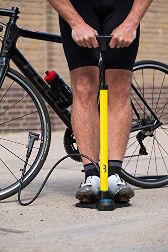 BBB Airboost BFP-21 Bomba Inflador de Pie para Bicicletas, Amarillo, Talla Única BBB Airboost BFP-21 Bomba Inflador de Pie para Bicicletas, Amarillo, Talla Única