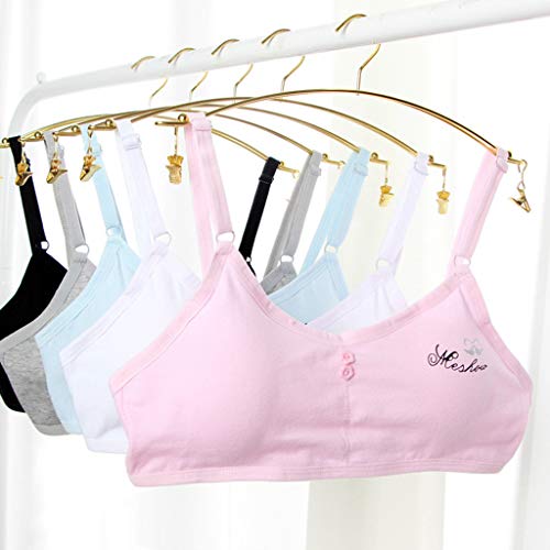 BBSMLIN 6 Pack Sujetador NiƱa 10 a 15 aƱos con Relleno - Algodon Top Interior con Correa de Hombro Ajustable BBSMLIN 6 Pack Sujetador NiƱa 10 a 15 aƱos con Relleno - Algodon Top Interior con Correa de Hombro Ajustable
