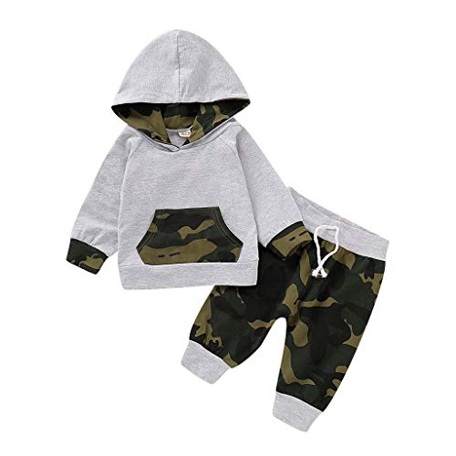 BBSMLIN Ropa Bebe Recien Nacido Niño Invierno Otoño 0 a 24 Meses 2PC/Set Camuflaje Tops de Manga Larga Sudadera con Capucha + Pantalón BBSMLIN Ropa Bebe Recien Nacido Niño Invierno Otoño 0 a 24 Meses 2PC/Set Camuflaje Tops de Manga Larga Sudadera con Capucha + Pantalón