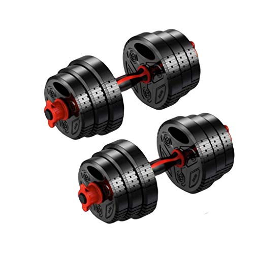 BBZZ Mancuernas para uso doméstico ajustables para levantamiento de pesas, juego de pesas para gimnasio, fitness, 20 kg, 24 kg (tamaño: 20 kg x 10 kg)