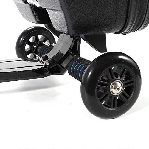 Bcaer 20 Pulgadas de Pedal Maleta con Ruedas Plegable Scooter de Carrito de Equipaje Carro Estuche rígido de Equipaje de la Carretilla,Black Bcaer 20 Pulgadas de Pedal Maleta con Ruedas Plegable Scooter de Carrito de Equipaje Carro Estuche rígido de Equipaje de la Carretilla,Black
