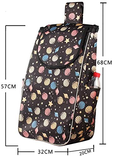 Bcaer Carrito Compra Bolsas para reemplazar Las Bolsas con Bolsillos Laterales Bolsa de Repuesto del Coche a Prueba de Agua Bolsas de Tela Oxford Almacenamiento,Multi Colored