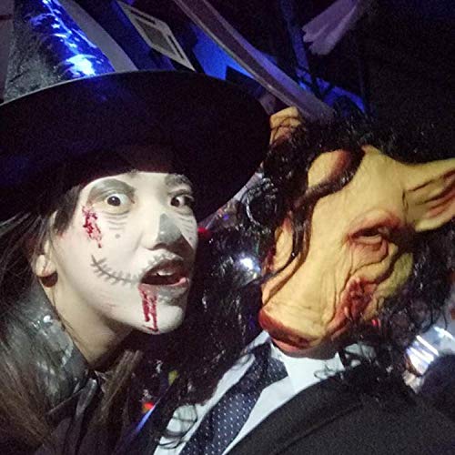 Bcaer de Halloween Horror Sombrero Animal Hijos Adultos Horror máscara de Cerdo Bajie con máscara de Cerdo Pelo Pista,Beige Bcaer de Halloween Horror Sombrero Animal Hijos Adultos Horror máscara de Cerdo Bajie con máscara de Cerdo Pelo Pista,Beige