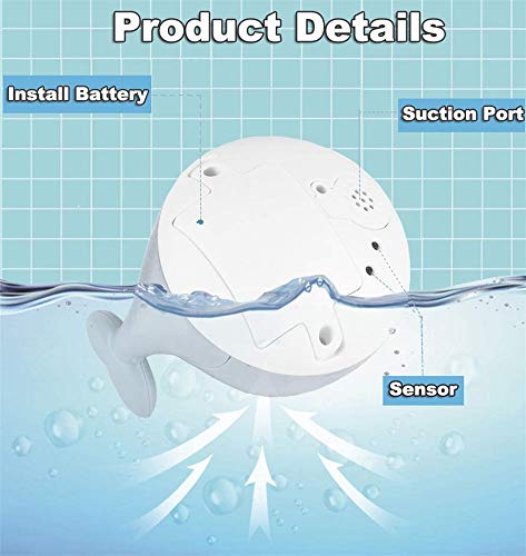 Bcaer Juguetes de la Ducha del bebé Anfibio natación y los Juguetes de los niños Juguetes de la Ballena de Ducha automática de pulverización de Agua (con Luces LED),Grey