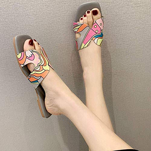 Bcaer Palabra Nuevo H Plana Zapatillas Mujer Floral con Abierta con Punta de Zapatillas de Corea del Bowknot de Playa Zapatos de Vacaciones de Verano,Yellow-38 Bcaer Palabra Nuevo H Plana Zapatillas Mujer Floral con Abierta con Punta de Zapatillas de Corea del Bowknot de Playa Zapatos de Vacaciones de Verano,Yellow-38