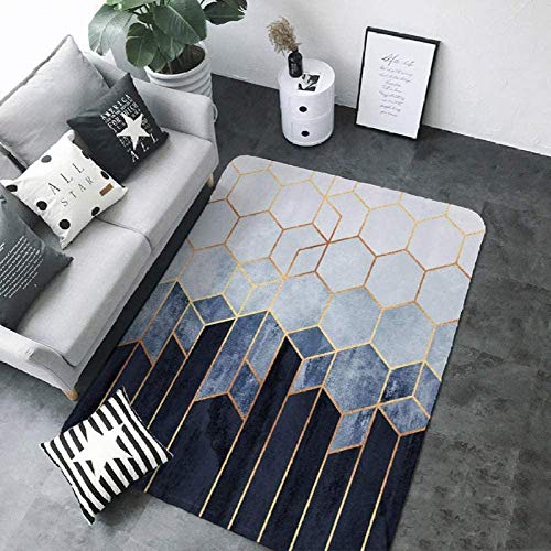 Bcaer Peluda Manta mullida de Pelo Corto para la Sala de Estar, Dormitorio, del Sitio de niños o Sala Runner, Moderno Manta Suave con el Modelo geométrico en Nordic Style-120X160CM,150X200CM