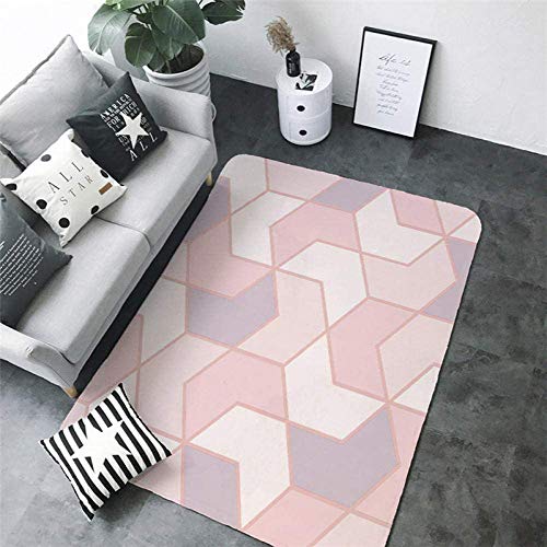 Bcaer Peluda Manta mullida de Pelo Corto para la Sala de Estar, Dormitorio, del Sitio de niños o Sala Runner, Moderno Manta Suave con el Modelo geométrico en Nordic Style-120X160CM,150X200CM