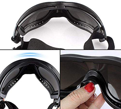 Bcaer Protección de los Ojos del Perro Las Gafas de Sol para Mascotas UV Gafas de natación Impermeable a Prueba de Viento Anti-vaho para la pequeña Perrito del Animal doméstico,Black