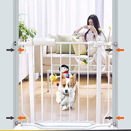 BDD Riel de Cama Barra de Puerta para Mascotas Interior Protección Infantil Puerta de Aislamiento Escaleras Puerta de Aislamiento de Seguridad,Los 80-91,9Cm,Los 80-91,9Cm