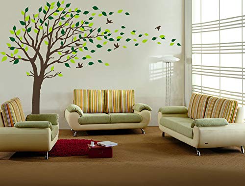 Bdecoll Adhesivo mural decorativo de vinilo, Naturaleza Bosque wandtat árboles y hojas pared pájaros vinilo decoración de interiores (negro) Bdecoll Adhesivo mural decorativo de vinilo, Naturaleza Bosque wandtat árboles y hojas pared pájaros vinilo decoración de interiores (negro)