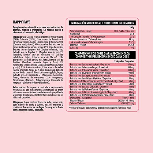 Be Essential - Happy days combate el dolor durante el ciclo menstrual. 60 cápsulas Be Essential - Happy days combate el dolor durante el ciclo menstrual. 60 cápsulas