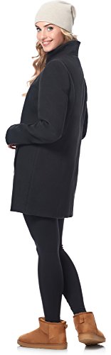 Be Mammy Abrigo Chaqueta Premamá Embarazo Ropa Invierno BE20-174 (Negro, EU 38=ES 38)