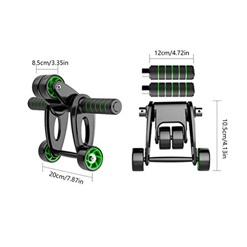 BEAETH Rodillo de Ejercicio de 4 Ruedas, Rodillo de Rueda Abdominal Plegable con Banda de Resistencia, Cuerda de Saltar y colchoneta Antideslizante para Hombres, Mujeres, Entrenamiento físico BEAETH Rodillo de Ejercicio de 4 Ruedas, Rodillo de Rueda Abdominal Plegable con Banda de Resistencia, Cuerda de Saltar y colchoneta Antideslizante para Hombres, Mujeres, Entrenamiento físico