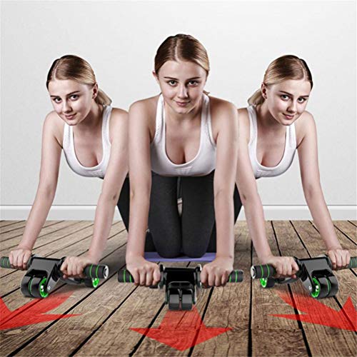 BEAETH Rodillo de Ejercicio de 4 Ruedas, Rodillo de Rueda Abdominal Plegable con Banda de Resistencia, Cuerda de Saltar y colchoneta Antideslizante para Hombres, Mujeres, Entrenamiento físico BEAETH Rodillo de Ejercicio de 4 Ruedas, Rodillo de Rueda Abdominal Plegable con Banda de Resistencia, Cuerda de Saltar y colchoneta Antideslizante para Hombres, Mujeres, Entrenamiento físico