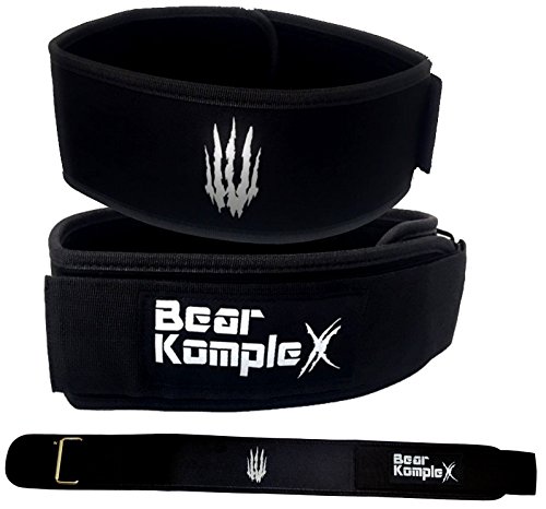 Bear KompleX 4" STRAIGHT Weightlifting belt for Powerlifting, Squats, Weight Training and more. Low profile velcro with super firm back for maximum stability & exceptional comfort. Easily Adjustable