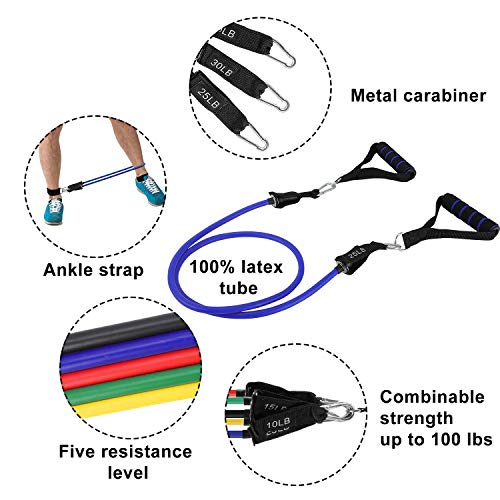 Bearbro Bandas Elasticas Resistencia, Elásticas de Resistencia Set, Bandas de Ejercicios Bandas de expansión, para Entrenamiento de Resistencia, Gimnasio en casa, Yoga, Pilates,Fisioterapia Bearbro Bandas Elasticas Resistencia, Elásticas de Resistencia Set, Bandas de Ejercicios Bandas de expansión, para Entrenamiento de Resistencia, Gimnasio en casa, Yoga, Pilates,Fisioterapia
