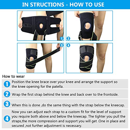 Bearbro Rodillera de Neopreno, Rodillera Menisco Ligamento Deportiva Ajustable Protector para Deportes, Correr, Levantamiento de Pesas, Entrenamiento Mujeres y Hombres Bearbro Rodillera de Neopreno, Rodillera Menisco Ligamento Deportiva Ajustable Protector para Deportes, Correr, Levantamiento de Pesas, Entrenamiento Mujeres y Hombres