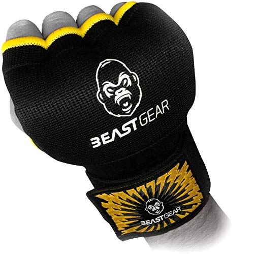 Beast Gear Guantes Boxeo Gel – Manoplas Boxeo Deportes de Combate, MMA, Muay Thai, Artes Marciales - X-Large