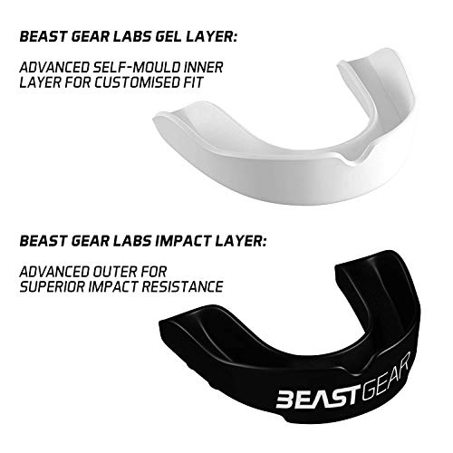 Beast Gear - Protector Bucal Boxeo/Protector de Encía 'Beast Guard' - para Boxeo, MMA, Rugby, Muay Thai, Hockey, Judo, Karate, Artes Marciales y Todos los Deportes de Contacto Beast Gear - Protector Bucal Boxeo/Protector de Encía 'Beast Guard' - para Boxeo, MMA, Rugby, Muay Thai, Hockey, Judo, Karate, Artes Marciales y Todos los Deportes de Contacto
