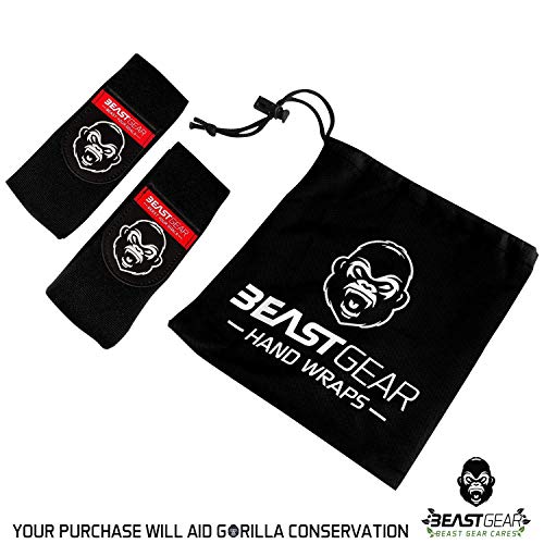 Beast Gear - Vendas Boxeo – Cintas Boxeo Deportes de Combate, MMA, Artes Marciales Muay Thai - Cinta Elástica 4,5 Metros Beast Gear - Vendas Boxeo – Cintas Boxeo Deportes de Combate, MMA, Artes Marciales Muay Thai - Cinta Elástica 4,5 Metros