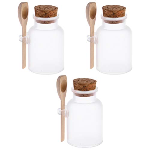 Beaupretty Frascos de Almacenamiento de Sal de Baño Vacío Helado Esmerilado con Corcho Y Cuchara Contenedor de Plástico Recargable 3 Piezas 200 G Beaupretty Frascos de Almacenamiento de Sal de Baño Vacío Helado Esmerilado con Corcho Y Cuchara Contenedor de Plástico Recargable 3 Piezas 200 G