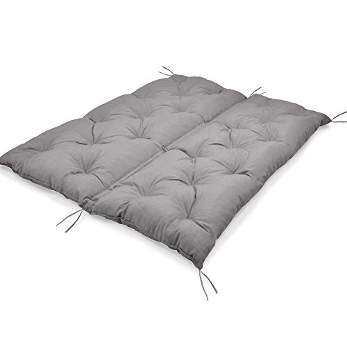 Beautissu Cojín de Banco Flair BR - Colchón con Respaldo para Bancos de jardín, terraza o balcón - 150x50x50 cm - Gris Claro Beautissu Cojín de Banco Flair BR - Colchón con Respaldo para Bancos de jardín, terraza o balcón - 150x50x50 cm - Gris Claro