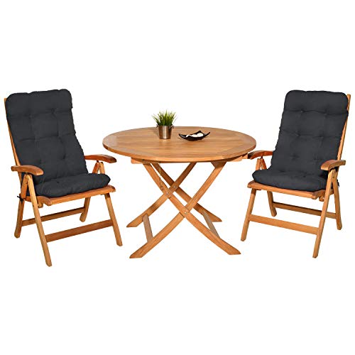 Beautissu Cojín para sillas de balcón Flair HL - Cojín para Asiento Exterior con Respaldo Alto - 120x50x8 cm - Relleno de Copos de gomaespuma - Gris Grafito Beautissu Cojín para sillas de balcón Flair HL - Cojín para Asiento Exterior con Respaldo Alto - 120x50x8 cm - Relleno de Copos de gomaespuma - Gris Grafito