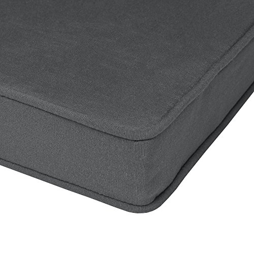 Beautissu Cojines para Bancos de jardín Loft BK colchoneta Asiento Bancos - Gris Grafito - 120x48x5cm - Acolchados Elegantes Beautissu Cojines para Bancos de jardín Loft BK colchoneta Asiento Bancos - Gris Grafito - 120x48x5cm - Acolchados Elegantes