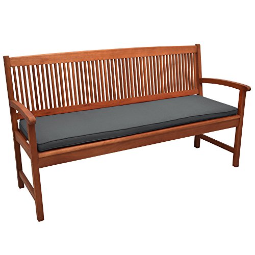 Beautissu Cojines para Bancos de jardín Loft BK colchoneta Asiento Bancos - Gris Grafito - 120x48x5cm - Acolchados Elegantes Beautissu Cojines para Bancos de jardín Loft BK colchoneta Asiento Bancos - Gris Grafito - 120x48x5cm - Acolchados Elegantes