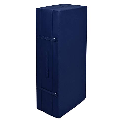 Beautissu Colchón Plegable Campix 120 x 195 x 7 cm - Cómodo y Ahorra Espacio - con Funda de Microfibra - Azul Marino Beautissu Colchón Plegable Campix 120 x 195 x 7 cm - Cómodo y Ahorra Espacio - con Funda de Microfibra - Azul Marino