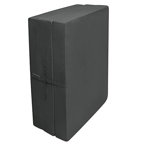 Beautissu Colchón Plegable Campix 80 x 195 x 10 cm - Cómodo y Ahorra Espacio - con Funda de Microfibra - Antracita Beautissu Colchón Plegable Campix 80 x 195 x 10 cm - Cómodo y Ahorra Espacio - con Funda de Microfibra - Antracita