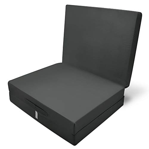 Beautissu Colchón Plegable Campix 80 x 195 x 10 cm - Cómodo y Ahorra Espacio - con Funda de Microfibra - Antracita Beautissu Colchón Plegable Campix 80 x 195 x 10 cm - Cómodo y Ahorra Espacio - con Funda de Microfibra - Antracita