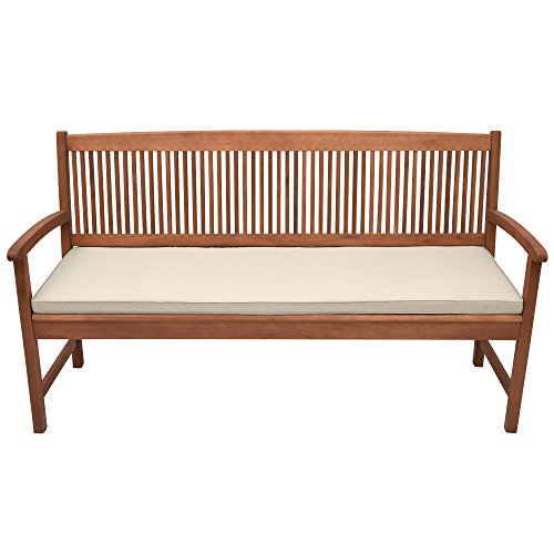 Beautissu Colchonetas para Bancos Base BK Cojines para Bancos con Costura de Rombos - comodísmo y desenfundable - 150x48x5cm Natural Beautissu Colchonetas para Bancos Base BK Cojines para Bancos con Costura de Rombos - comodísmo y desenfundable - 150x48x5cm Natural