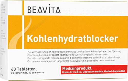 BEAVITA Carb Blocker – Potente bloqueador de carbohidratos – 60 pastillas – Suplemento para reducir el consumo de calorías – Efecto natural para perder peso y adelgazar – Cápsulas dietéticas