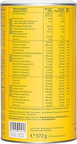 BEAVITA Vitalkost Plus - Batido dietético sustitutivo de comida - Diet Shake para pérdida de peso ligera – Solo 207 calorías - Set 6x 572g y plan de dieta de 14 días - Polvo proteico sabor piña y coco