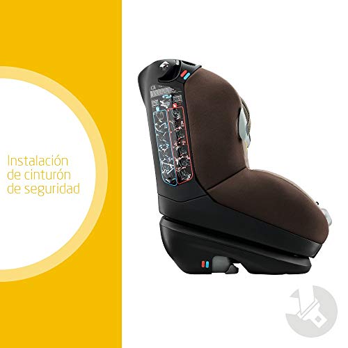 Bébé Confort Opal Silla de coche bebé, a contramarcha o sentido de la marcha, ajustable y reclinable, instalación con cinturón de seguridad, 0 meses - 4 años, 0-18kg, marrón (Earth Brown)