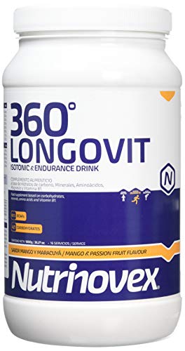 Bebida isotónica y energética Nutrinovex 360º Longovit con BCAA's, Glutamina y Magnesio (Mango maracuyá, 1000 g) Bebida isotónica y energética Nutrinovex 360º Longovit con BCAA's, Glutamina y Magnesio (Mango maracuyá, 1000 g)