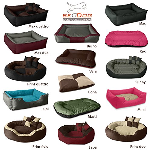 BedDog® 2en1 colchón para Perro MAX Quattro XXL Aprox. 120x85 cm, 8 Colores, Cama, sofá,Cesta para Perro, Antracita/Gris
