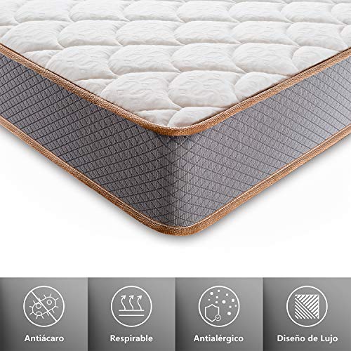 BedStory Colchon Viscoelastico Bambú 90x190CM Colchones para Cama Hotel Viscoelastica Firmeza Media Anti-ácaros e Hipoalergénicos