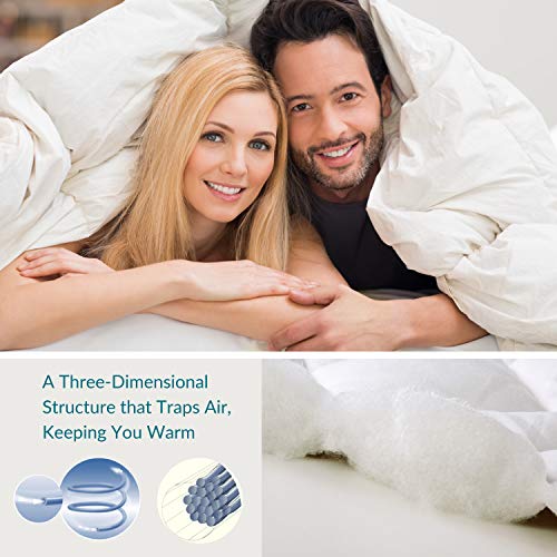 Bedsure Edredón Nórdico Relleno Cama 90 Doble - 155x220 cm Blanco, 150gr+300gr de Fibra Suave y Antiácaro, Reversible y Moderno para 4 Estaciones Bedsure Edredón Nórdico Relleno Cama 90 Doble - 155x220 cm Blanco, 150gr+300gr de Fibra Suave y Antiácaro, Reversible y Moderno para 4 Estaciones