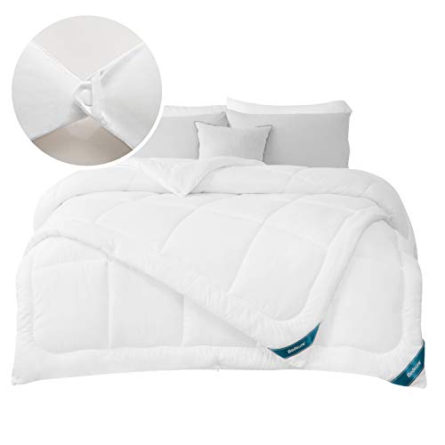 Bedsure Edredón Nórdico Relleno Cama 90 Doble - 155x220 cm Blanco, 150gr+300gr de Fibra Suave y Antiácaro, Reversible y Moderno para 4 Estaciones Bedsure Edredón Nórdico Relleno Cama 90 Doble - 155x220 cm Blanco, 150gr+300gr de Fibra Suave y Antiácaro, Reversible y Moderno para 4 Estaciones