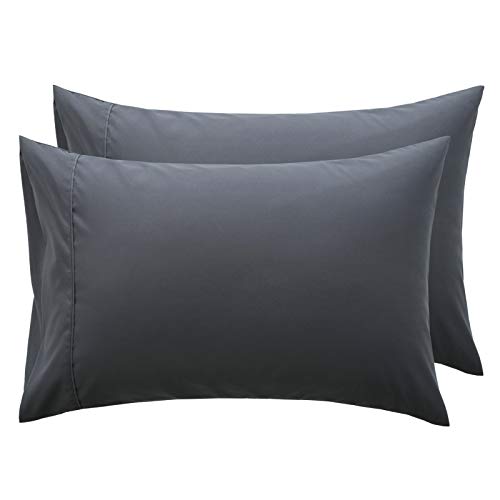 Bedsure Funda Almohada 70x40 cm de Microfibra - Juego de 2 Fundas Almohadas 40x70 Transpirable Suave Antiarrugas - Gris Oscuro, sin Cremallera,2 Unidades Bedsure Funda Almohada 70x40 cm de Microfibra - Juego de 2 Fundas Almohadas 40x70 Transpirable Suave Antiarrugas - Gris Oscuro, sin Cremallera,2 Unidades