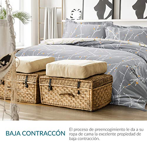 Bedsure Funda Nórdica Cama 180 Estampada Reversible - Funda de Edredón 260 x 240cm con 2 Fundas de Almohada 40x75cm - con Patrón Moderna de Árbol de Microfibra Muy Suave Transpirable Bedsure Funda Nórdica Cama 180 Estampada Reversible - Funda de Edredón 260 x 240cm con 2 Fundas de Almohada 40x75cm - con Patrón Moderna de Árbol de Microfibra Muy Suave Transpirable