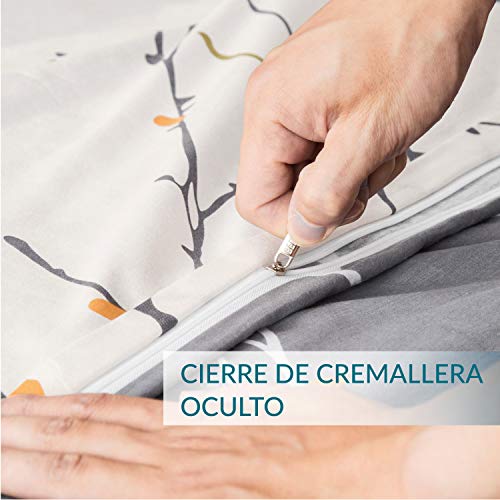 Bedsure Funda Nórdica Cama 180 Estampada Reversible - Funda de Edredón 260 x 240cm con 2 Fundas de Almohada 40x75cm - con Patrón Moderna de Árbol de Microfibra Muy Suave Transpirable Bedsure Funda Nórdica Cama 180 Estampada Reversible - Funda de Edredón 260 x 240cm con 2 Fundas de Almohada 40x75cm - con Patrón Moderna de Árbol de Microfibra Muy Suave Transpirable