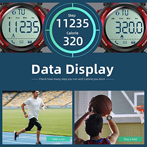 Beeasy Reloj Deportivo Hombre,Relojes Digital Impermeable Watches Inteligente Bluetooth Fitness Tracker Contador Calorías Podómetro Cámara Remota App Notificación de Llamadas SMS,Rojo Beeasy Reloj Deportivo Hombre,Relojes Digital Impermeable Watches Inteligente Bluetooth Fitness Tracker Contador Calorías Podómetro Cámara Remota App Notificación de Llamadas SMS,Rojo