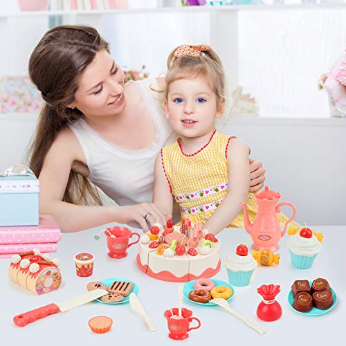 BeebeeRun Pastel de cumpleaños,Juguete Alimentos ,Juguetes niñas 3 años